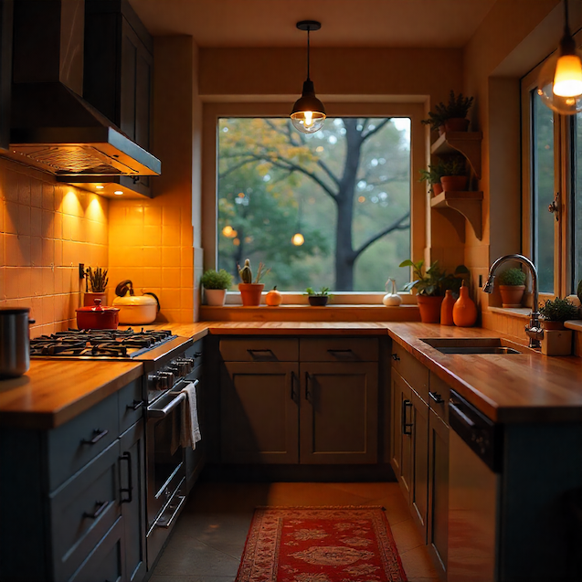 Family enjoying smart home living